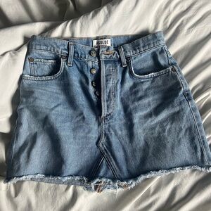 AGOLDE Quinn denim mini skirt